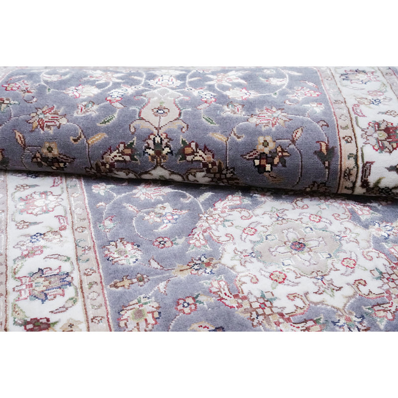 Tapis ivoire et mauve luxueux et complexe Walton Select, Rectangle 9 pi x 12 pi