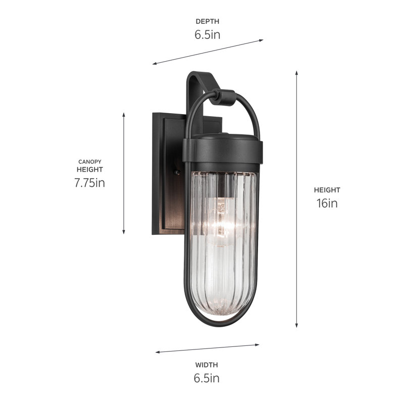 Bettendorf Wall Light, 16" H x 6.5" W x 6.5" D