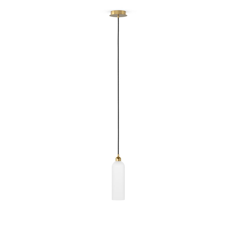 Odyssey 1 - Light Pendant, 13.82" H x 3.94" W x 3.94" D, Burnished Brass