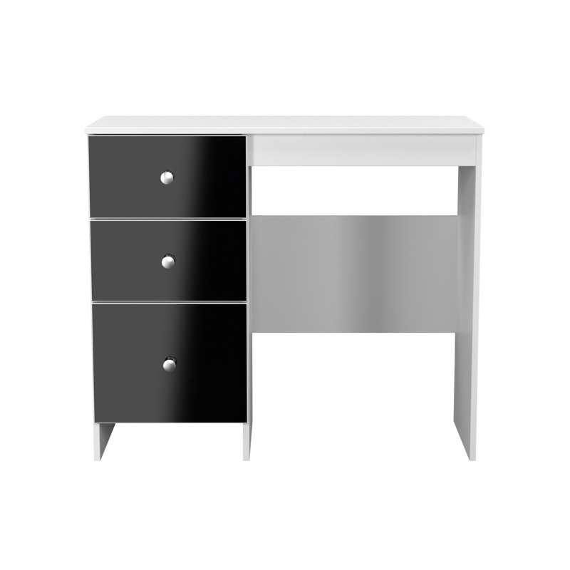 Borth 3 Drawer Vanity (Ready Assembled), Black/White