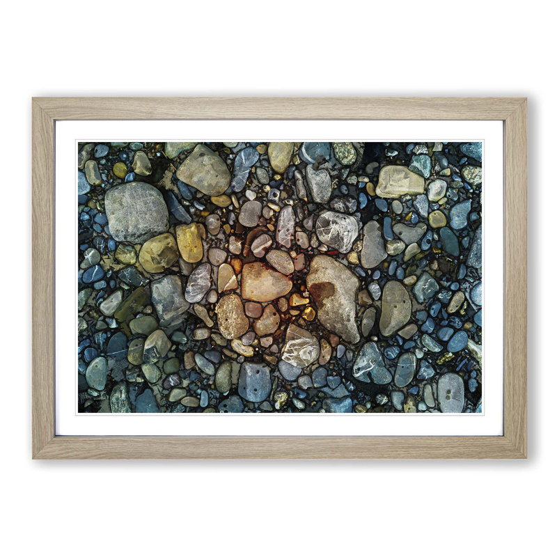 Rocks - Picture Frame Painting Print, 36cm H x 48cm W x 2cm D, Oak Framed