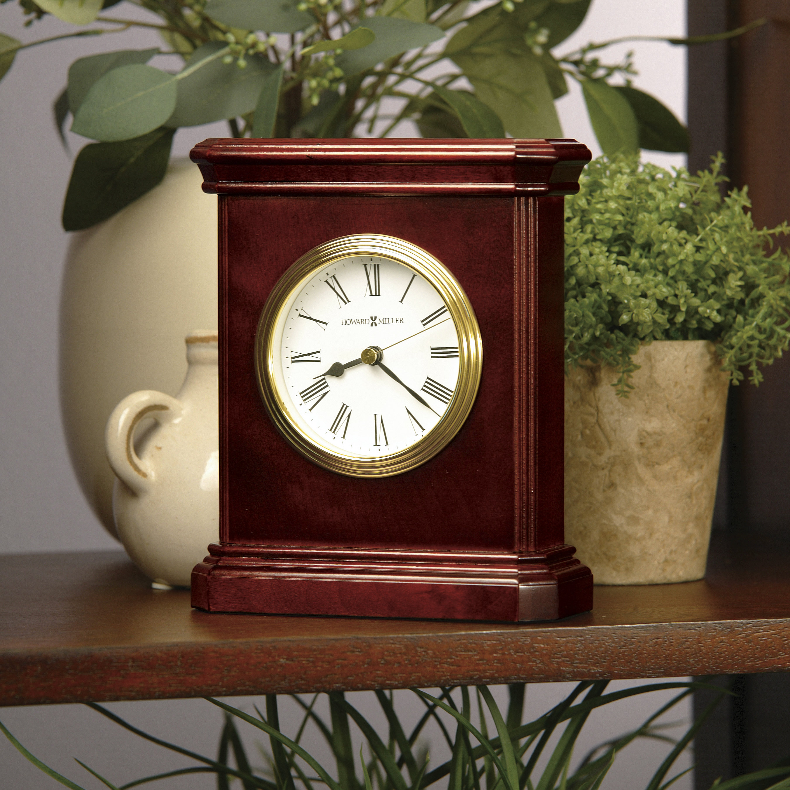 Howard Miller® Traditional Analog Wood Quartz Tabletop Clock in Cherry