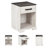 Carnforth 1 - Drawer Nightstand in Whitewash/Rustic Gray-1356621680