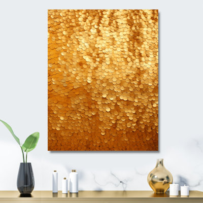 Golden Tiles Sunset Mirage - Abstract Tile Metal Wall Art