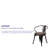 Kesterson Metal Chair with Wood Seat and Arms-1340017043