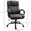 Grande et grande chaise de bureau de 500 lb. Chaise d'ordinateur à hauteur réglable avec roulettes pivotantes, housse de siège en lin, gris foncé pour le soutien et le soutien du dos. Finition, hauteur, confort
