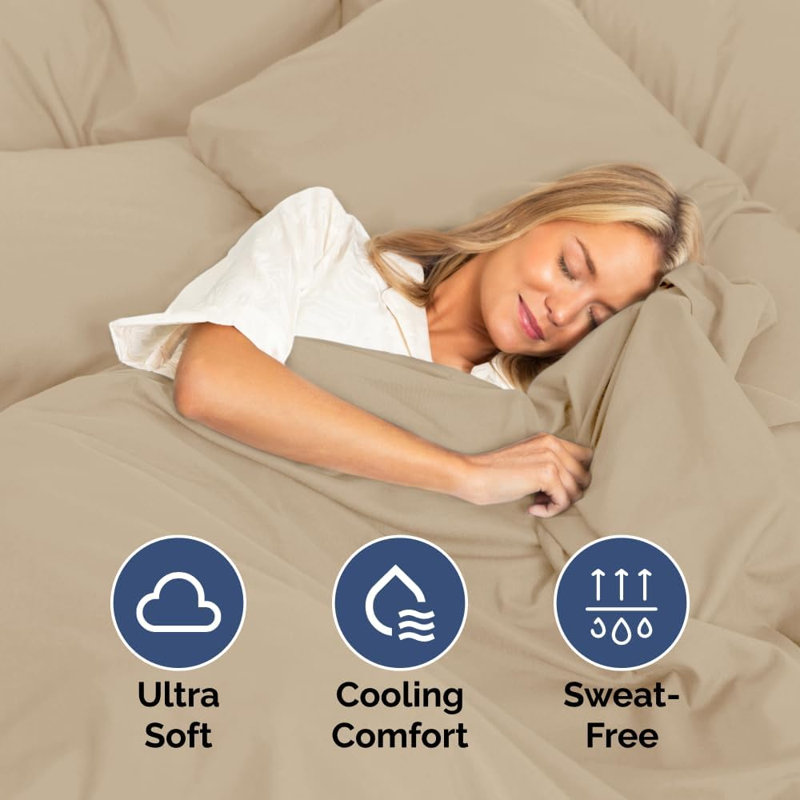 400 Thread Count Cotton Extra Deep Pocket Fitted Sheet - Hotel Luxury Single Fitted Sheet Only - Easily Fits 18" to 24" Mattress