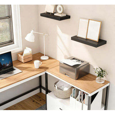 Ensemble de 2 tablettes flottantes avec supports invisibles, tablettes murales pour salle de bain, cuisine, salon, chambre à coucher, décor de bureau, rangement robuste et tablettes de présentation