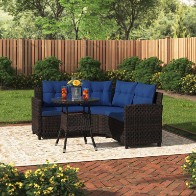 Cilegon 4 Piece Rattan Sofa Seating Group with Cushion by Andover Mills