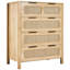 Commode 4 tiroirs en rotin naturel H 35,43 po x l 29,53 po x P 15,75 po 4 pièces