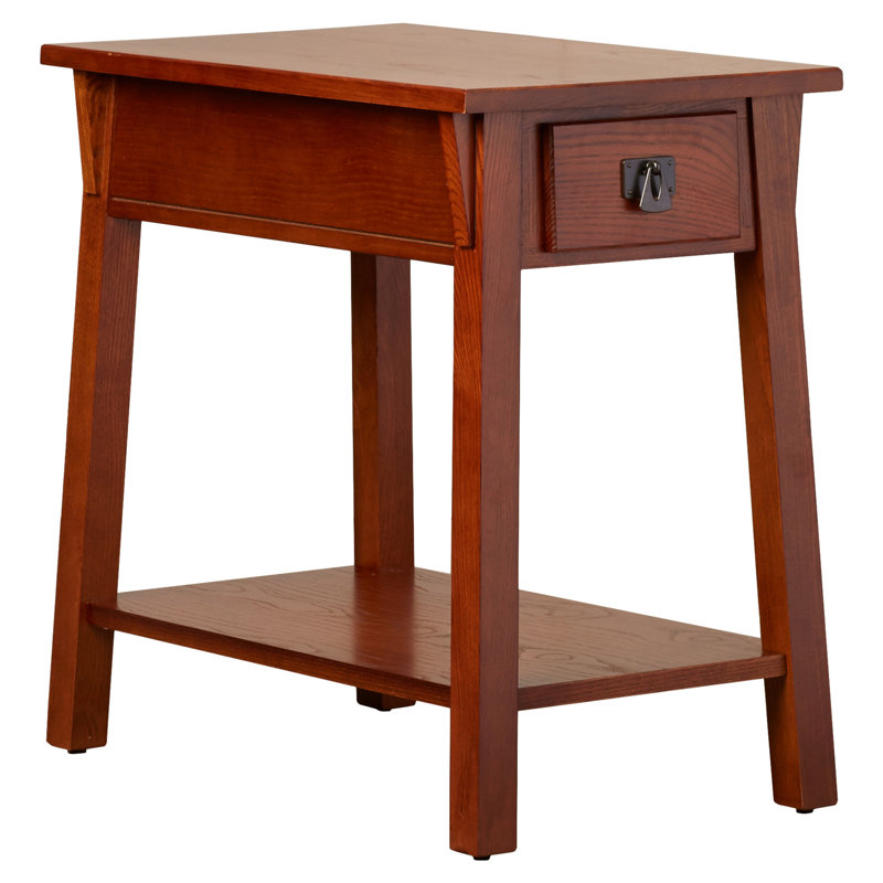 Mission Solid Wood Side Table, Russet