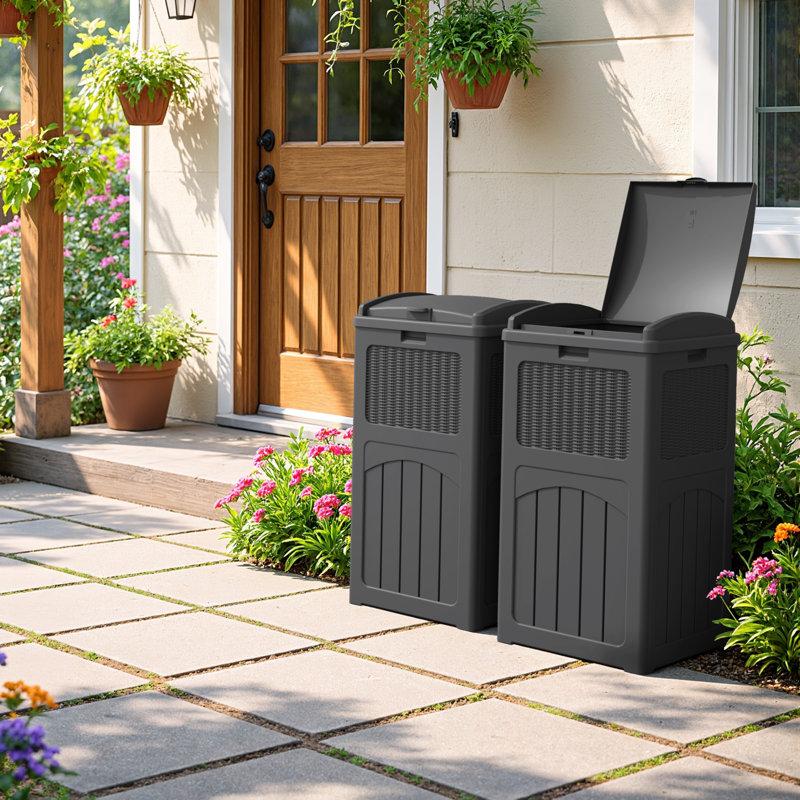 Ensemble de 2 poubelles 35 gallons, Gris