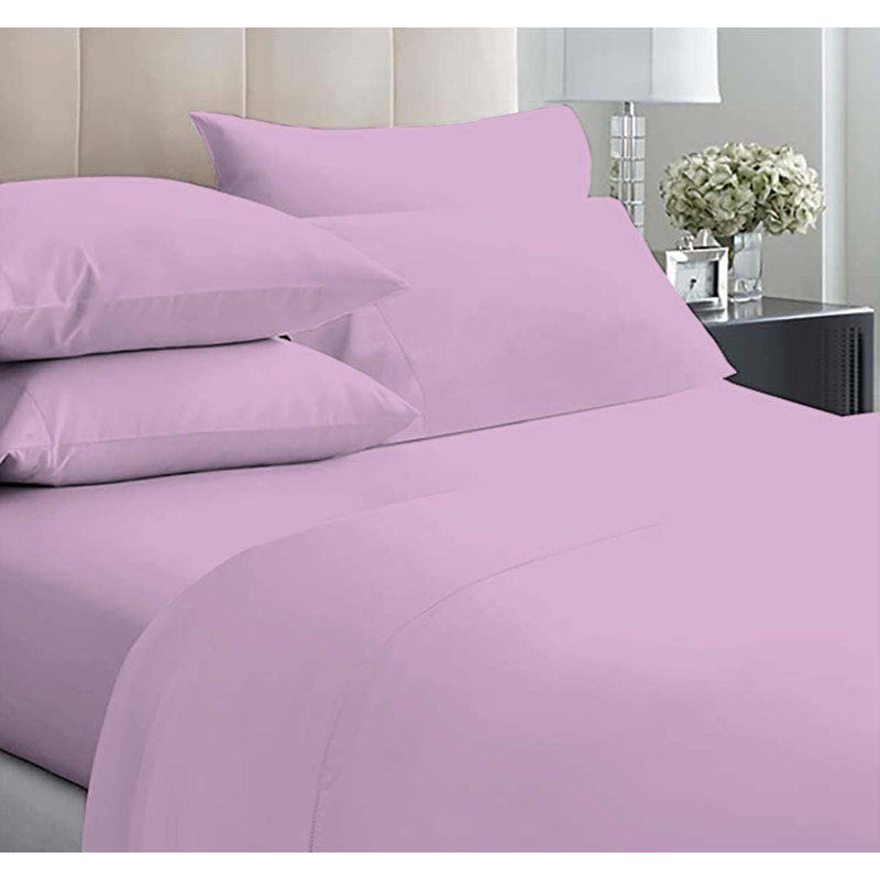 6-Piece Premium Deep Pockets Microfiber Sheet Set, Full, Light Plum