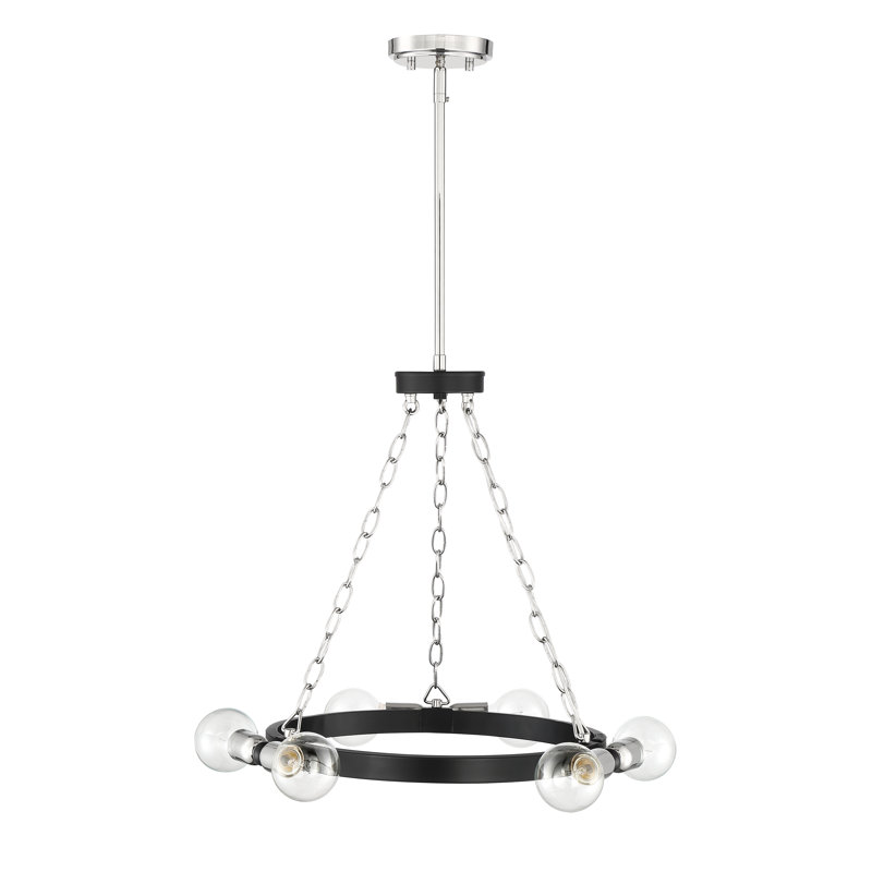 Lustre de roue de style bougie 6 lumières Hornsea