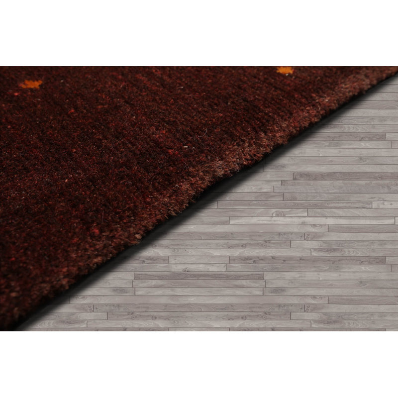 Siwar One-of-a-Kind Rectangle 4' X 6' 1980s Wool Area Rug in Chocolate