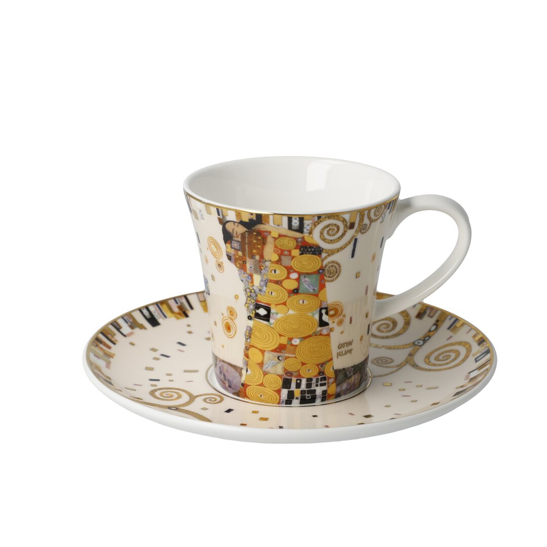 Kaffetassse mit Untertasse Gustav Klimt Erfüllung