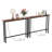 78.34" Narrow Console Table with Charging Station, Rustic Industrial Entryway Sofa Table for Hallway