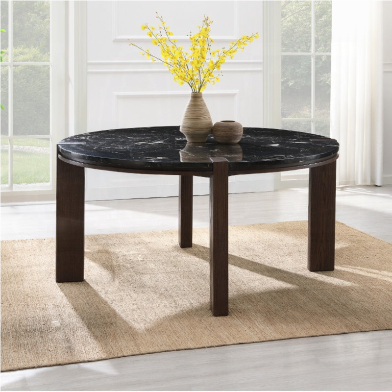 Lawson Round Dining Table W/marble Top