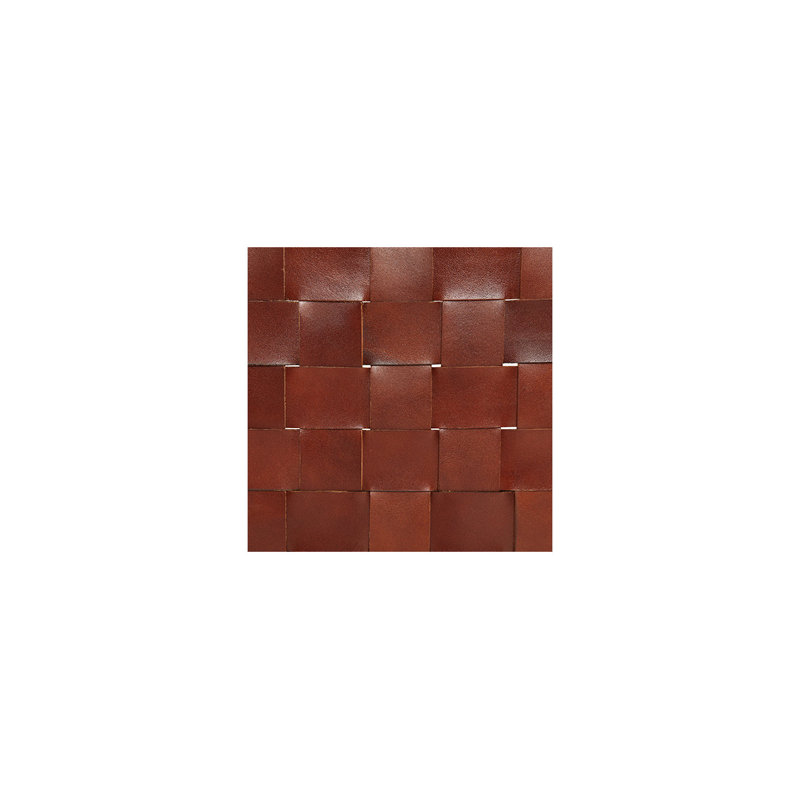 Lemmund 48'' Brown Leather and Wood Accent Bench