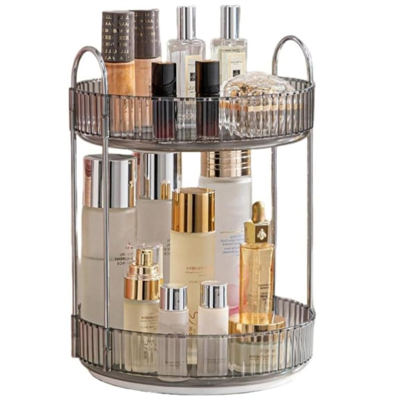 Acrylic Makeup Organiser, Grey