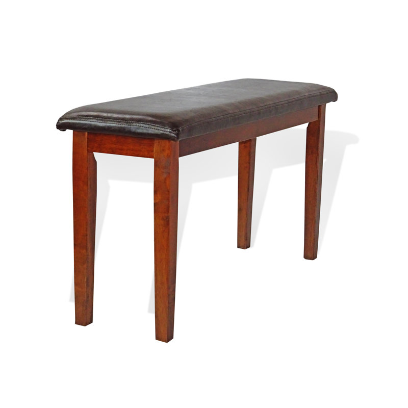 Banc en similicuir Johnniqua, Brun moyen