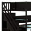 Lit mezzanine en bois avec escalier de rangement, bureau, tablettes et panneau perforé-1245853742-1245853740