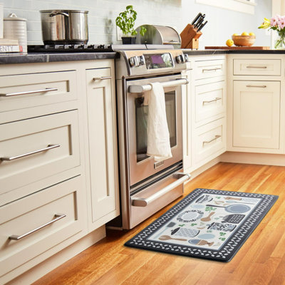 Multicolor Kitchen Mat, Kitchen Utensils Tea, 18"w X 30"l, 1 Piece