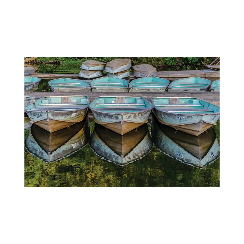 Reflected Boats by David Gardiner - Wrapped Canvas Gallery-Wrapped Canvas Giclée, 12"H x 18"W