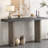 Uniquely Designed Oak Veneer Console Table with Distinctive Side Shapes, Suitable for Entryway, Hallway-1023921612