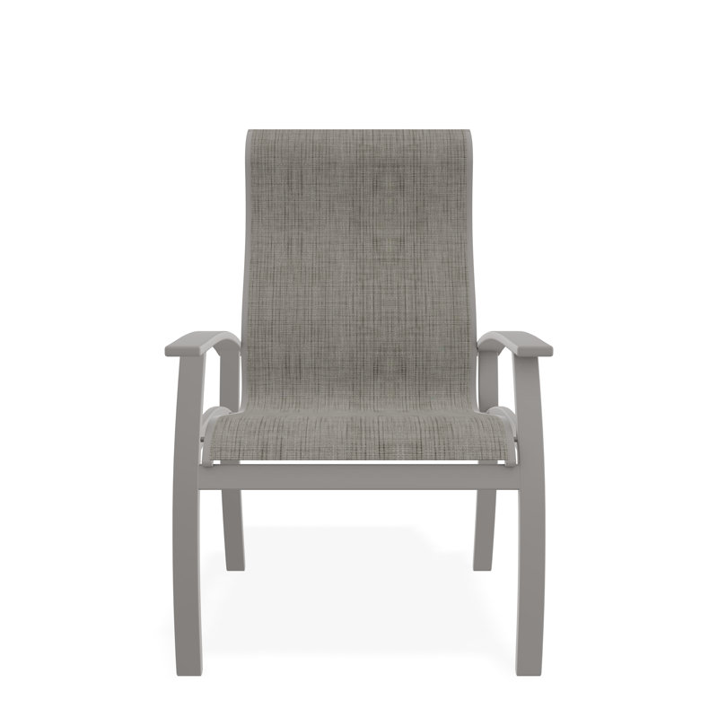 Belle Isle Outdoor Dining Armchair, Smoke, Warm Gray