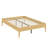 Modern Minimalist Platform Bed Featuring Wood Slat-378858096