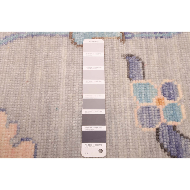 Tapis moderne gris Oushak 9 pi 1 po x 11 pi 10 po