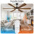 6-Blade Solid Wood Ceiling Fan With Light And Remote, Reversible Quiet DC Motor, 6-Speed Indoor Ceiling Fan, Dimmable LED With 3 CCT, 52/60/72 Inch-1087993831-1099215068-1099215065