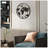 Large Metal Wall Clock, Modern Silent World Map Wall Clock With Vintage Arabic Numeral, Decorative For Living Room, Entryway, Dinning Room, Bedroom