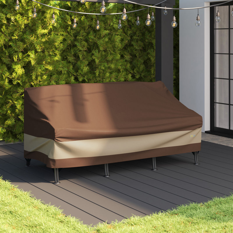 Causeuse et canapé pour l'extérieur imperméable, H 35 po x l 87 po x P 37 po