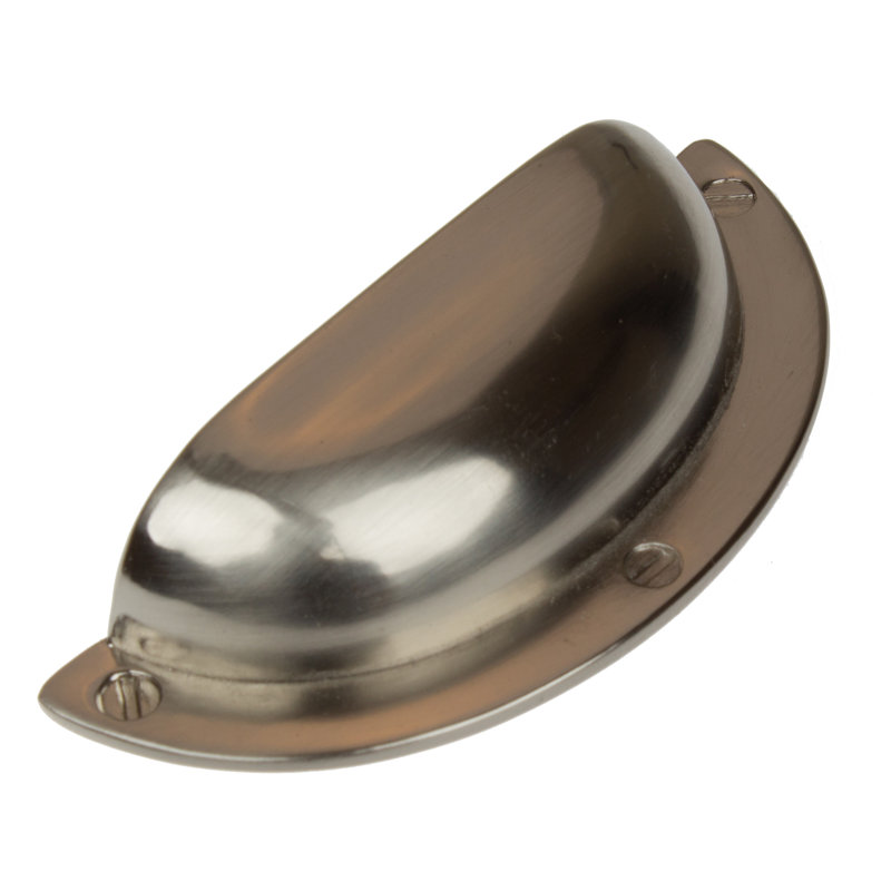 2 1/2" Center to Center Cup/Bin Pull, Satin Nickel