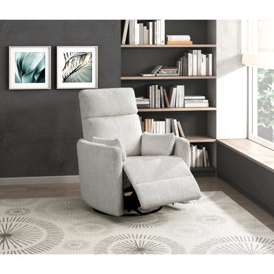 Fauteuil coulissant inclinable moderne en microfibre beige, rembourrage moelleux, coussins assortis, meubles de salon, 1 pièce