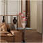 Lampe de table en aluminium à bourre en cuivre doré / argenté en aluminium pour salon, table de chevet pour chambre à coucher, lampe à DEL