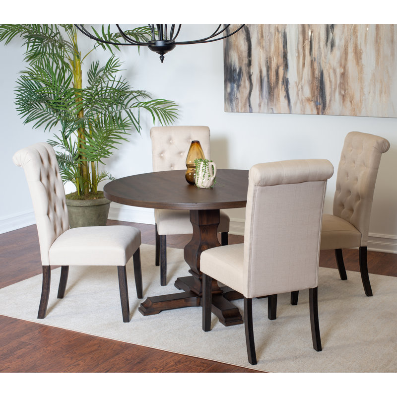 Turnage 4 - Person Pedestal Dining Set, Tan