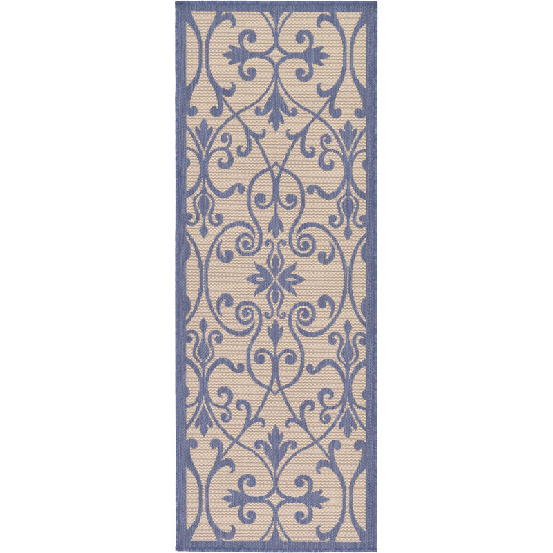Tapis intérieur / extérieur beige Hoyne, Tapis de couloir 2 pi 2 po x 6 pi 1 po