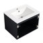 Meuble-lavabo mural 24 po avec lavabo en céramique et porte d'armoire à fermeture en douceur, ensemble KD