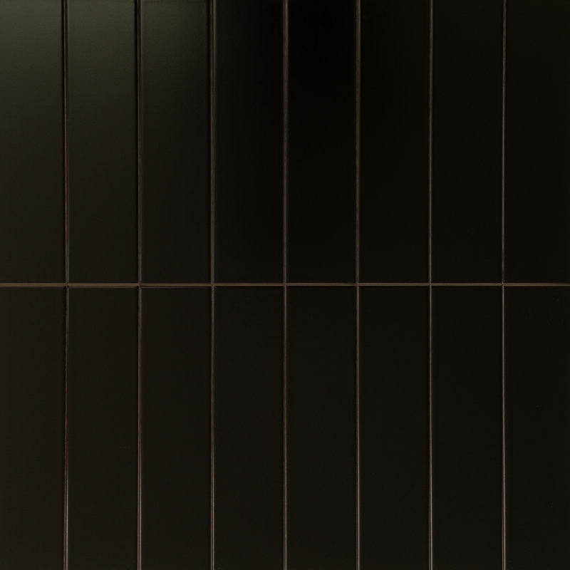 Shades 3" x 12" Matte Subway Wall Tile, Black Nox