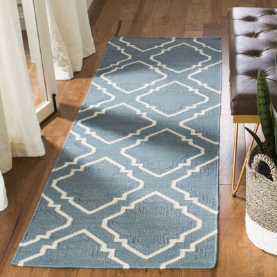 Tapis géométrique en laine tissé à la main Emek