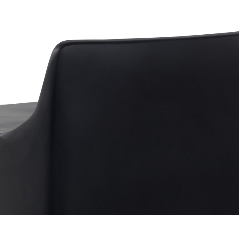 LEDGER Outdoor Dining Side Chair, Black