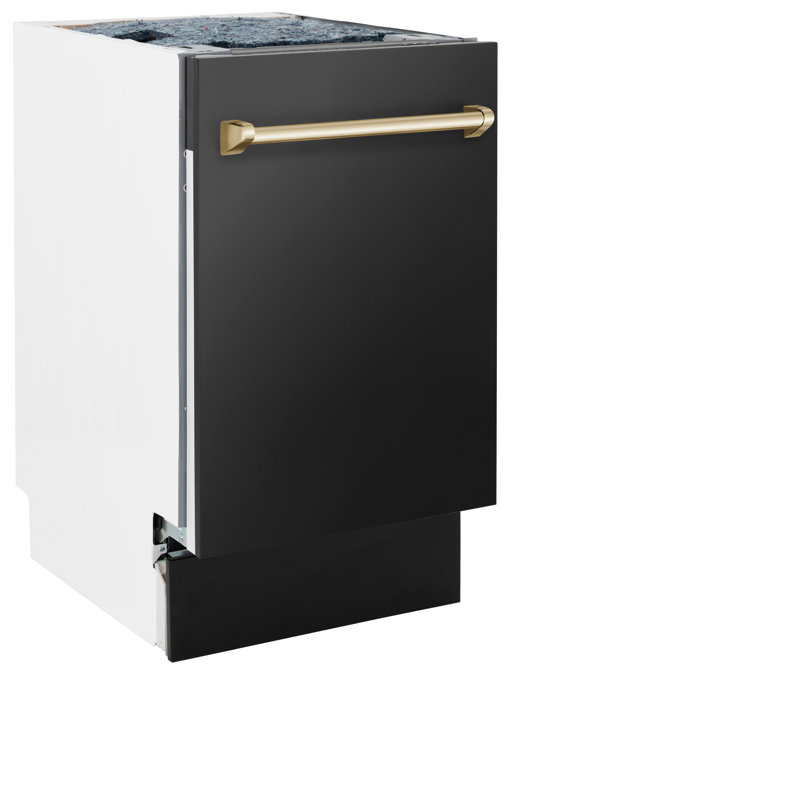 ZLINE 18" 15 dBA Top Control Dishwasher, Gold