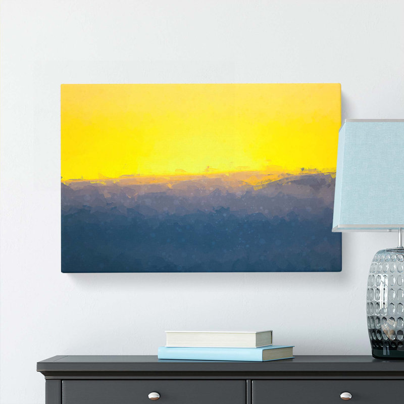 Valley Of Clouds In Abstract - Wrapped Canvas Print, 40cm H x 60cm W x 3cm D