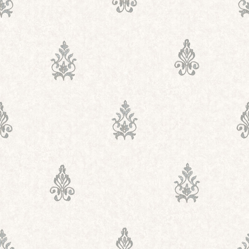 Mariposa 10m x 53cm Textured Matte Wallpaper Roll, Silver