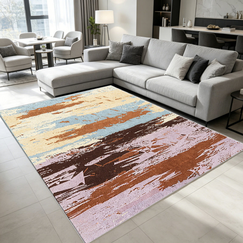 Blue Purple Abstract carpet-easy to clean, machine-washable, soft and comfortable; suitable for door mats, kitchens, living rooms, bedrooms, corridors, and laundry areas. Easy to clean, durable carpet for home decoration.