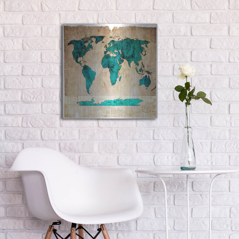 «Sea Map I» par Lightbox Journal, H 24 po x l 24 po