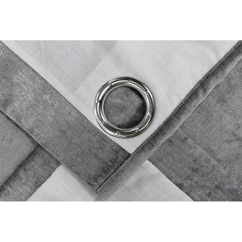 Geise Room Darkening Curtain Pair, Silver, 168 W x 183 D cm